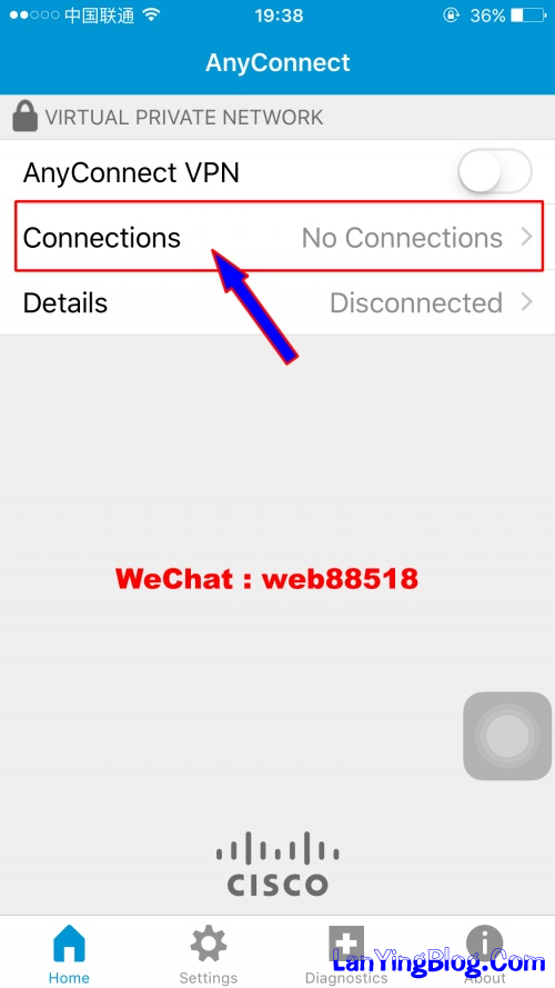 IOS iphone/ipad Cisco AnyConnect (ENGLISH) - 蓝鹰网络 - 蓝鹰网络