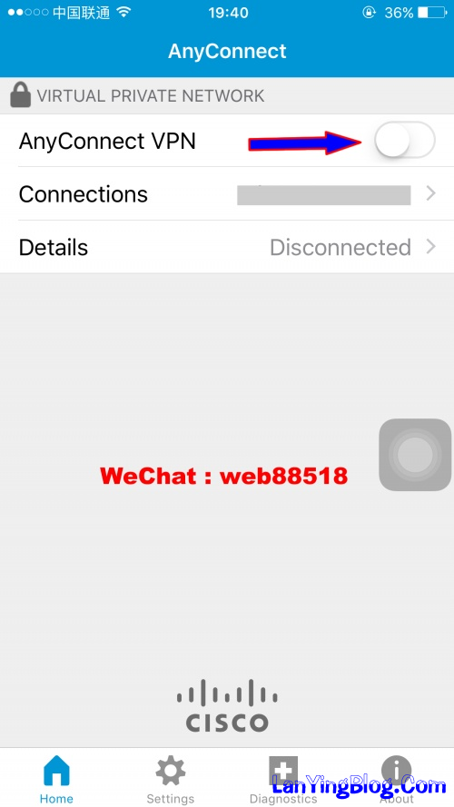 IOS iphone/ipad Cisco AnyConnect (ENGLISH) - 蓝鹰网络 - 蓝鹰网络