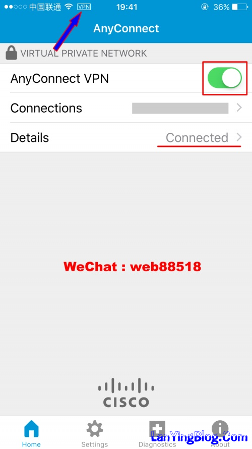 IOS iphone/ipad Cisco AnyConnect (ENGLISH) - 蓝鹰网络 - 蓝鹰网络